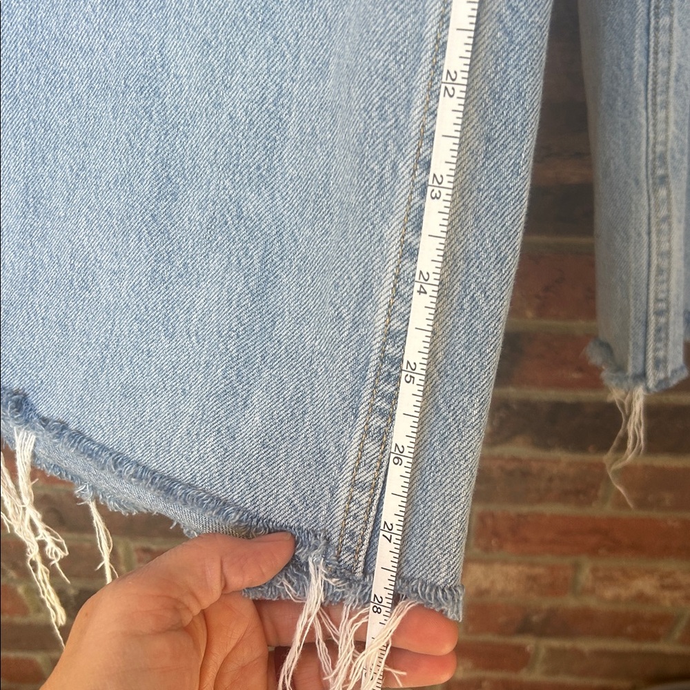 Women’s Aeropostale High-rise, super wide leg, light-washed, distressed jeans 10 - Picture 3 of 12